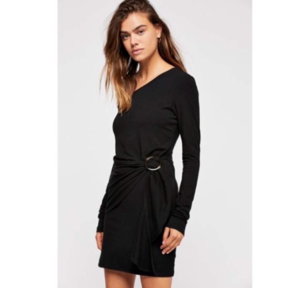 NWT Free People Frankie Mini Dress in Black Size XS